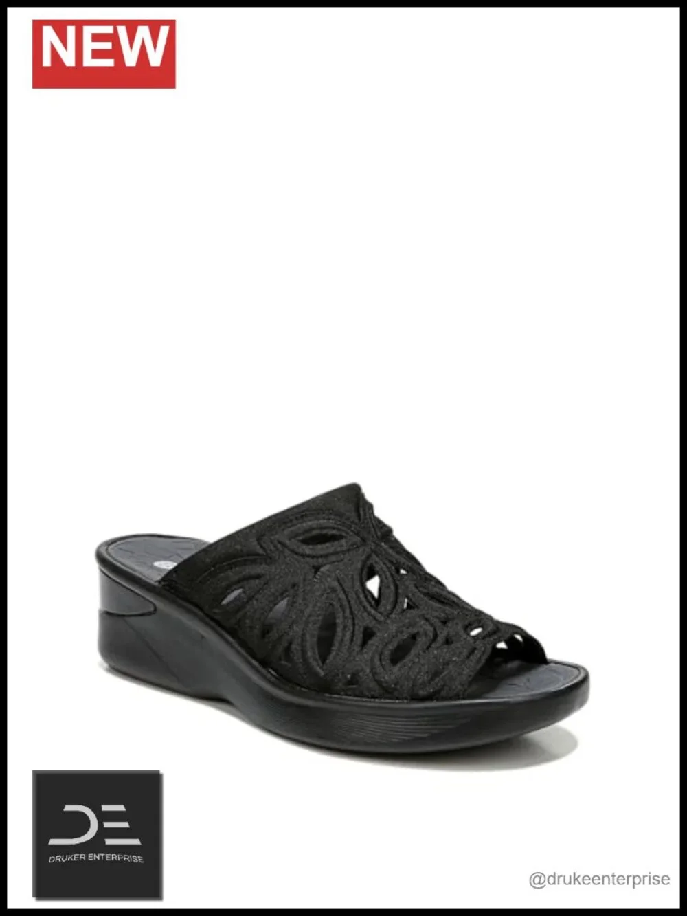 Women's Wedge Sandals with Stretch Fabric Upper, Platform